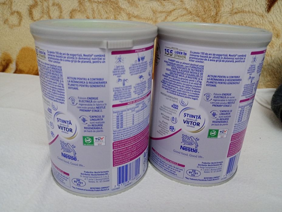 2 cutii Lapte praf Nestle Pre Nan stage 2 400 g