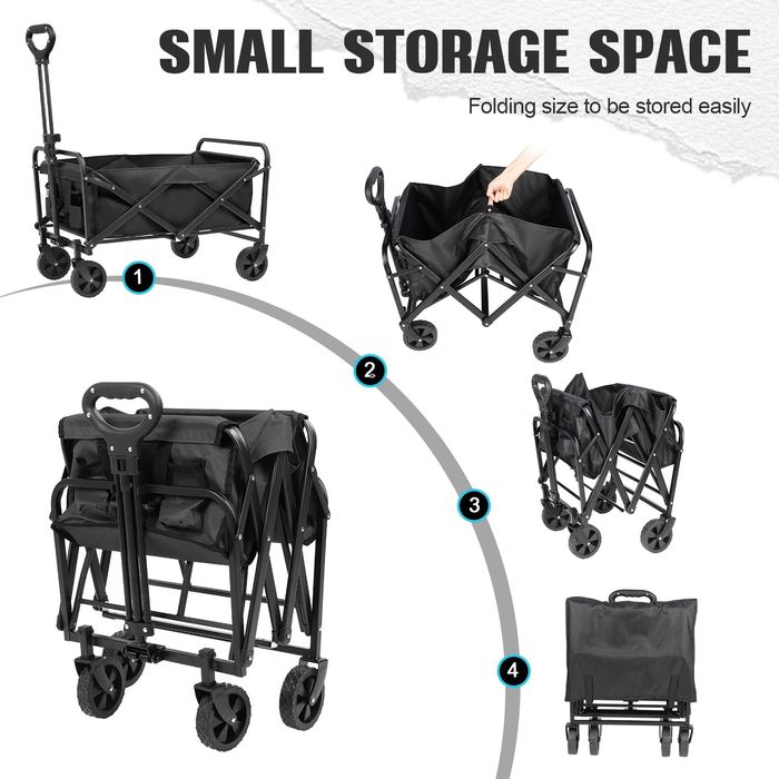 Сгъваема транспортна количка , помощна количка за багаж , плаж къмпинг