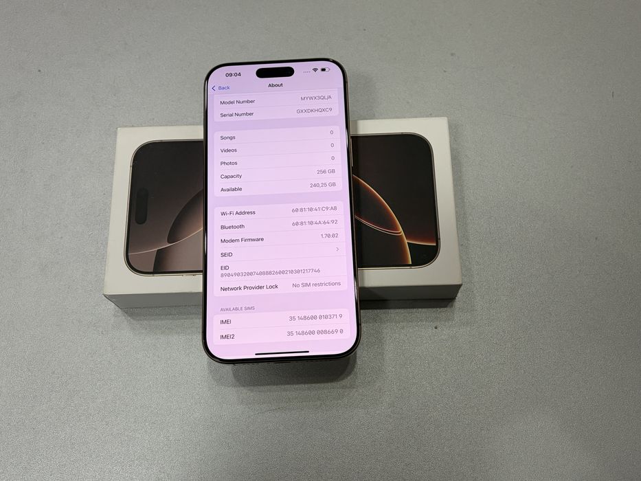 Iphone 16 Pro Max, 256 gb, Desert Titanium, la cutie