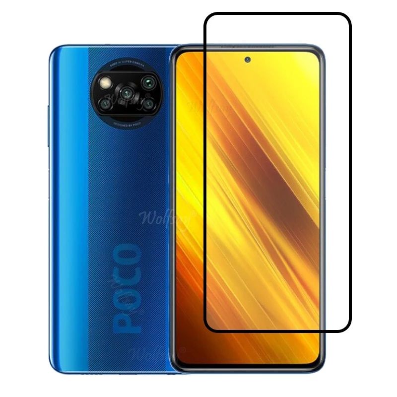 5D ЦЯЛО ЛЕПИЛО Стъклен протектор Xiaomi POCO X3 Pro F3 M3 M3 Pro K40+