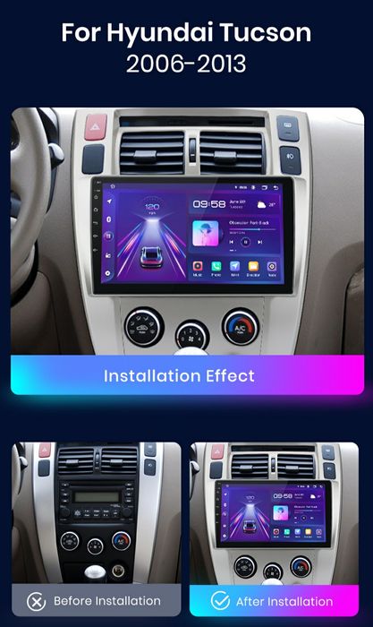 Navigatie Android dedicat Hyundai Tucson (2006-2013)