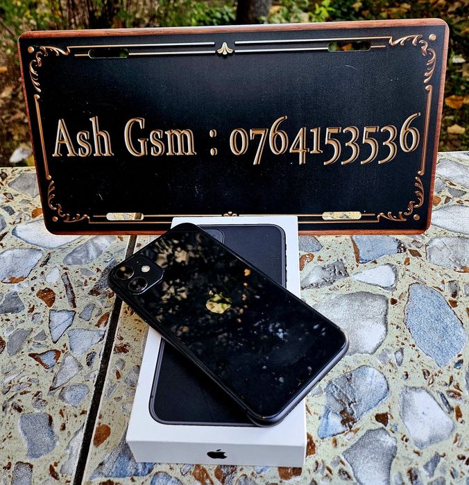 Iphone 11 black 64gb full box, baterie 100%