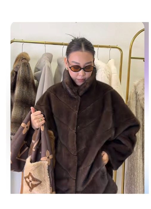 Шуба мутон натуральный шерсть