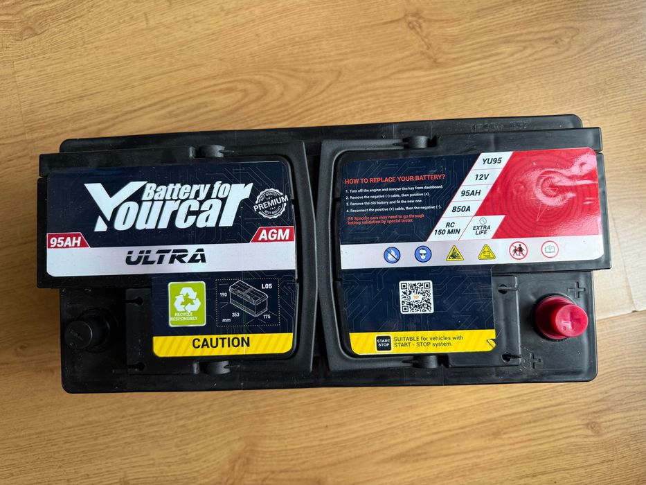Акумулатор 12V/95AH/850A/AGM