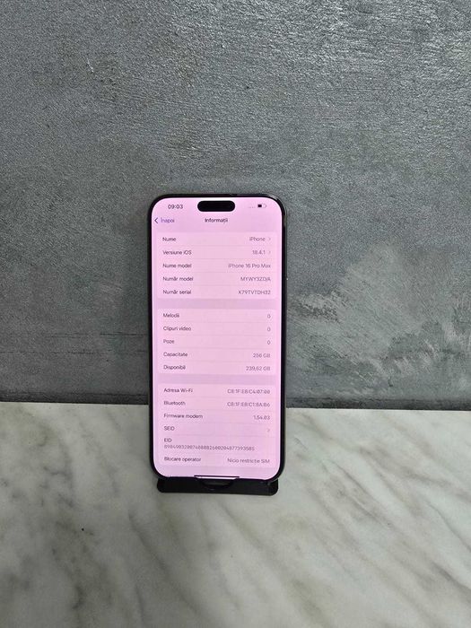 iPhone 16 Pro Max 256GB Bmg Amanet 95675