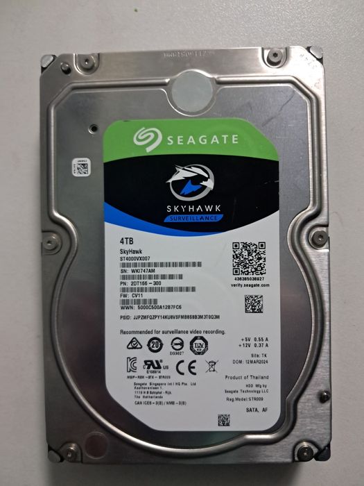Жёсткий диск Seagate SkyHawk 4TB (Б/У) — для видеокамер и видеорегистр