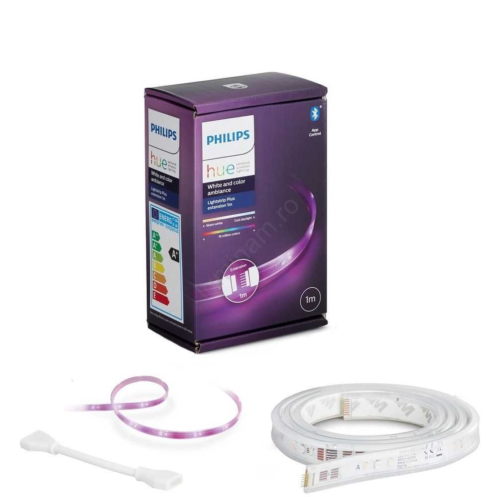 Banda LED PHILIPS HUE LightStrip extensie 1m multicolor