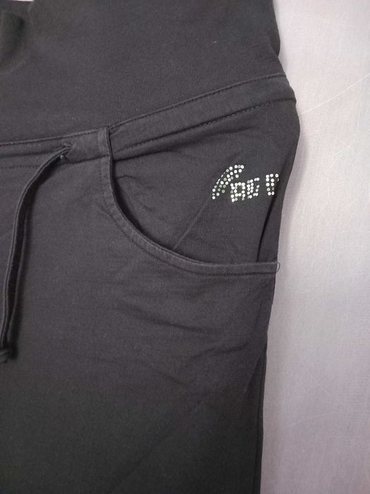 Черен памучен анцуг за бременна размер M/L