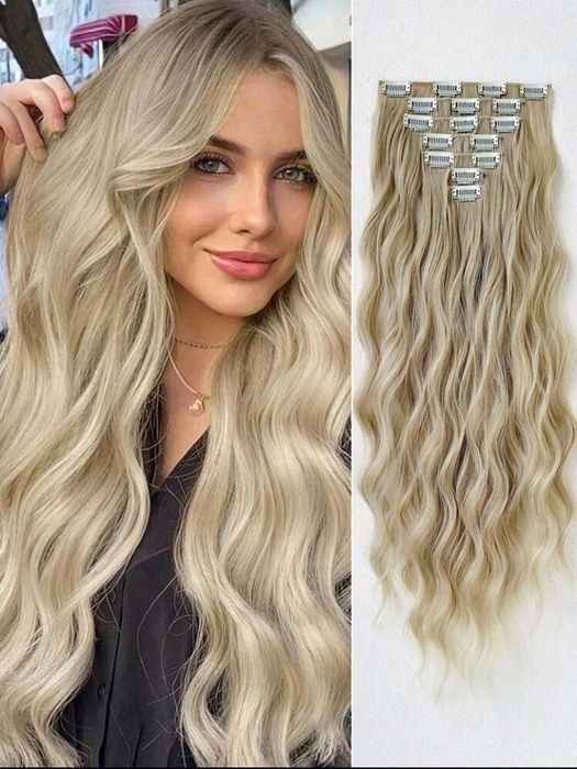 Extensii de par blond platinat