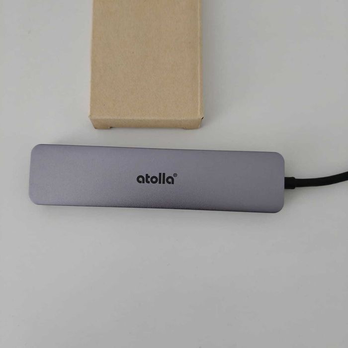 Hub 7n1, Atolla, Aluminiu usb/usb-c/hdmi/sd/microsd, Argintiu