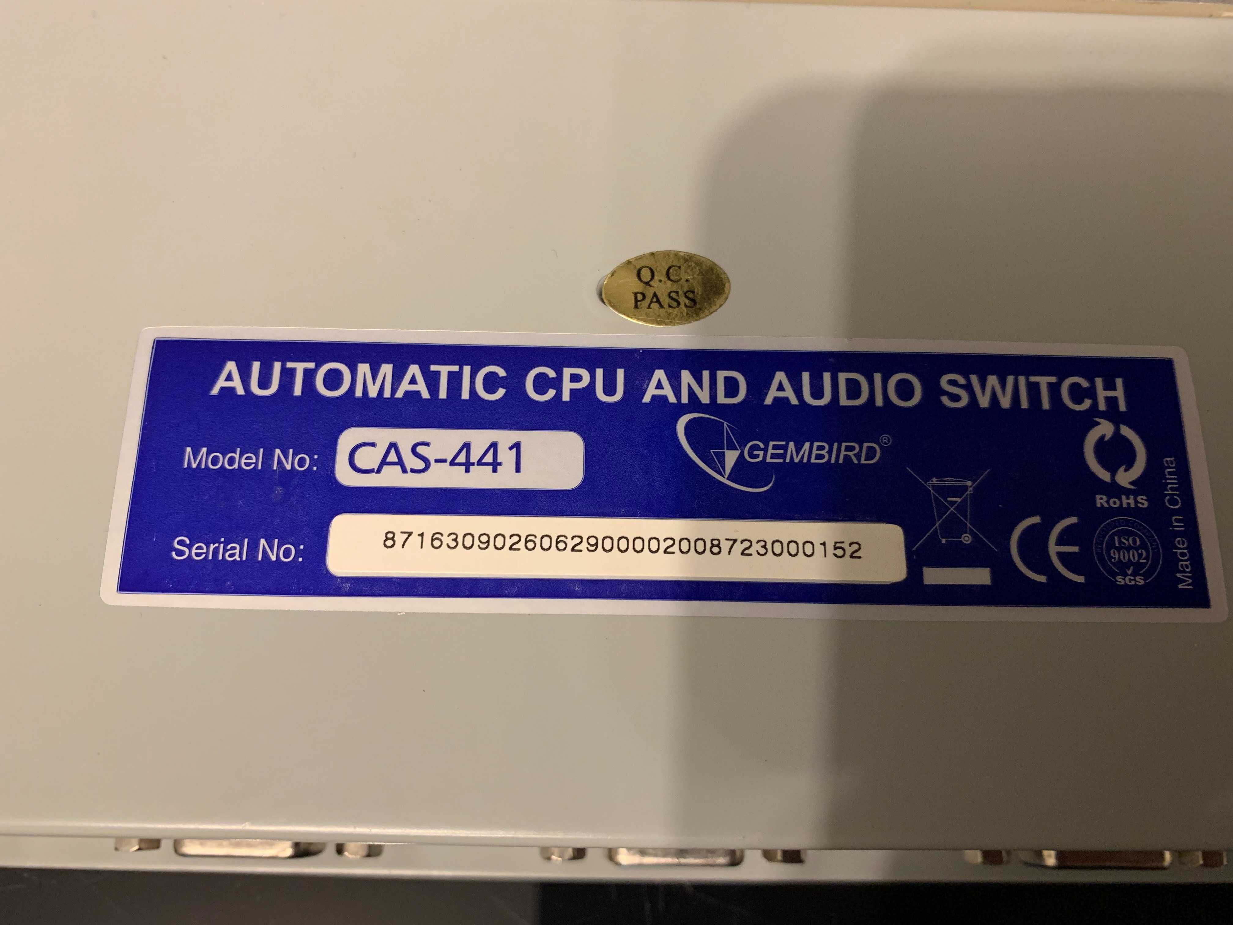 CAS-441 Automatic CPU si audio switch + cabluri
