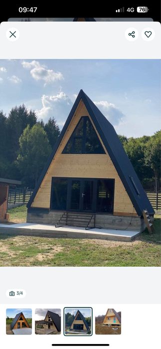 Vand cabane. Tip A frame
