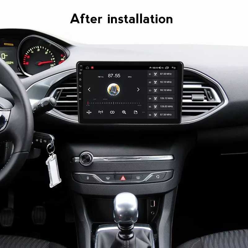 Navigatie Android 14 Peugeot 308 2013 -2018 1/8 Gb Waze CarPlay CAMERA