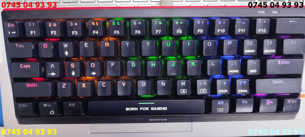 tastatura gaming MARVO KG962 cu iluminare cu mufa tip C ca noua