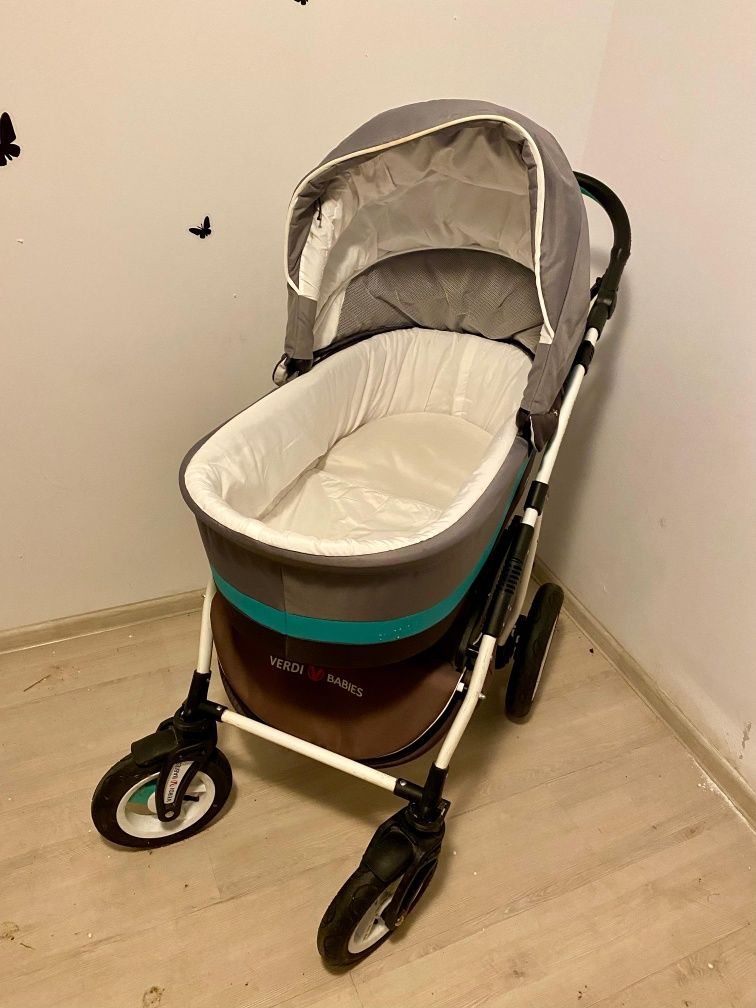 Carucior 3 in 1 Optima Grey-Turqoise