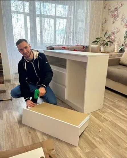 Мебельщик на дом, сборка кухонного гарнитура и установка шкафа купе