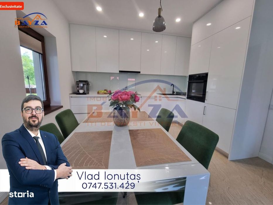 Casă modernă cu garaj și teren 1000 mp, mobilată, Satu Nou de Jos