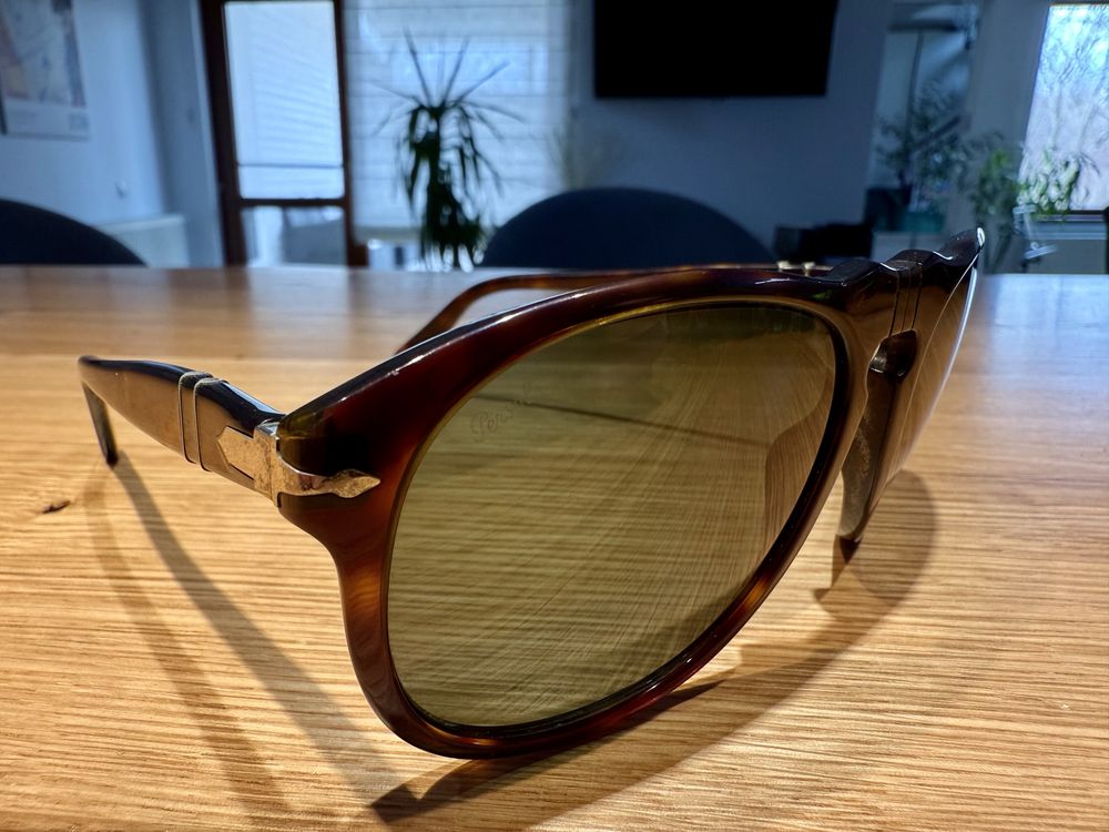 Persol PO0649 24/31, rama maro Havana, lentile verzi/gri