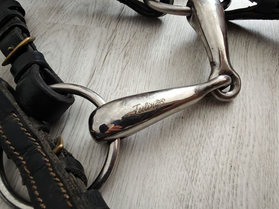 Căpăstru echitație complet cu hățuri și  zăbala inox Feeling