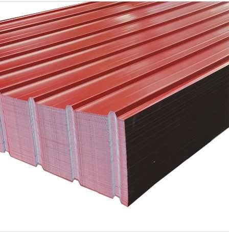 Tabla cutata zincata, rosu RAL 3011, H 10, 0.4 x 910 x 2000 mm