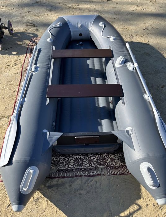 Лодка надувная Таймень LX3200, Мотор лодочный Hangkai бензиновый HK4.0