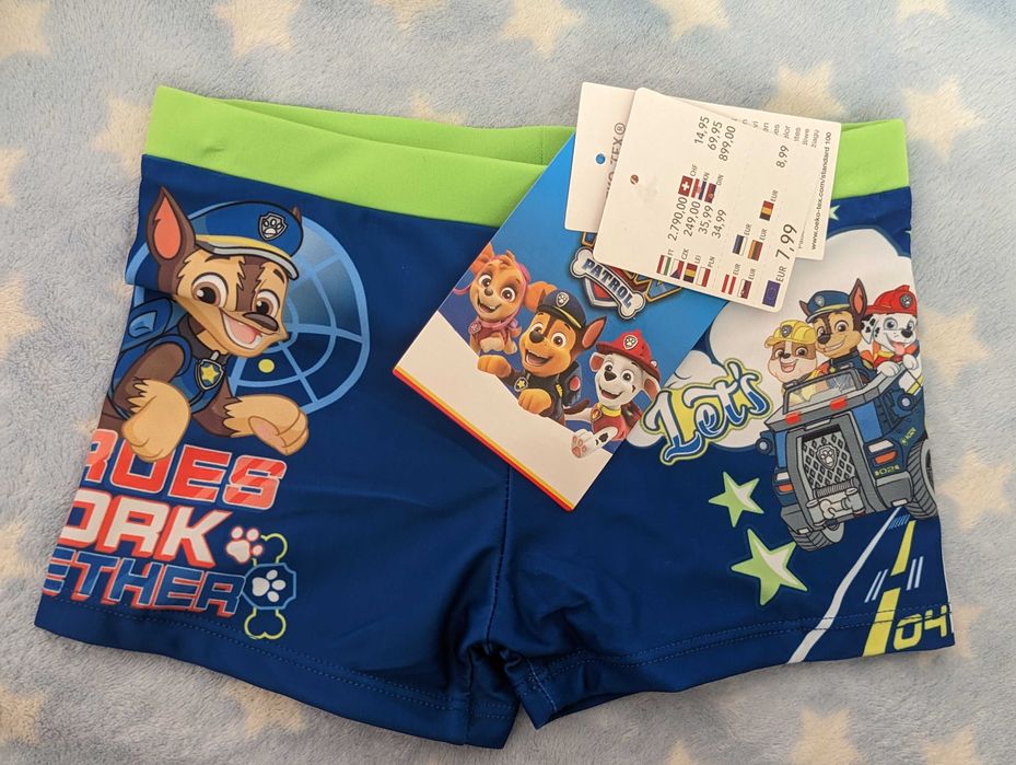 Нови детски бански Paw Patrol рр 110/116см