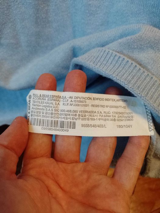 Bluza albastru Pull & Bear L