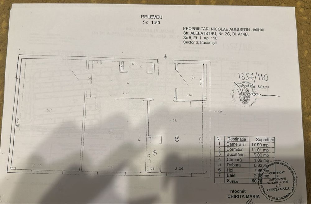 Vand apartament 2 camere 50 m2 Dr Taberei