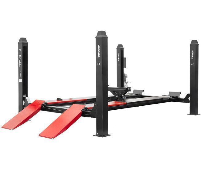 4-колонен подемник за кола 380v 4t с вграден канал + безплатно масло