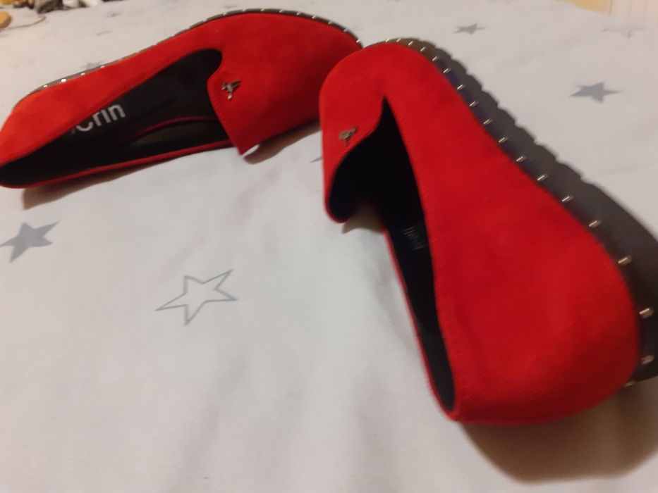 Espadrile culoarea rosie