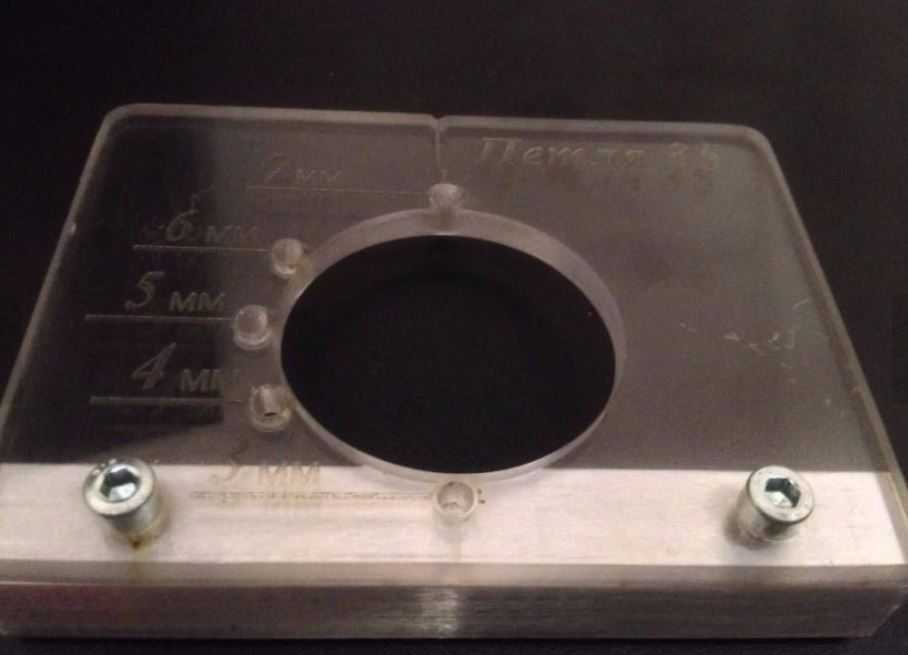 Sablon template mobilier PAL 18mm pentru balamale diametru 35mm NOU