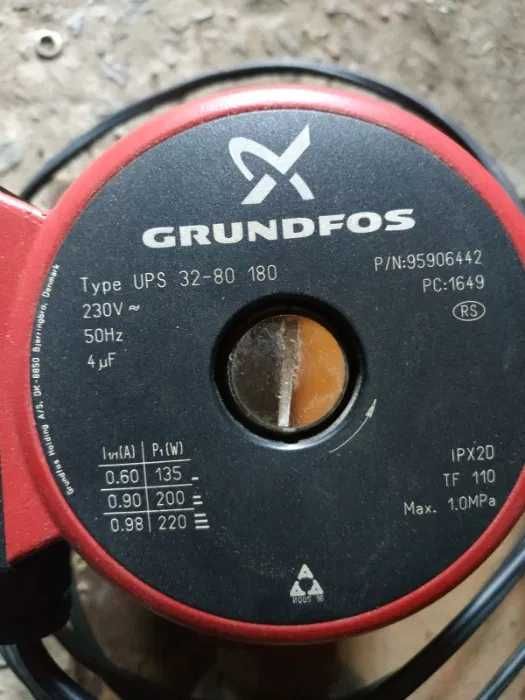 Pompa recirculare Grundfos 32 80 180 centrale termice lemne boile