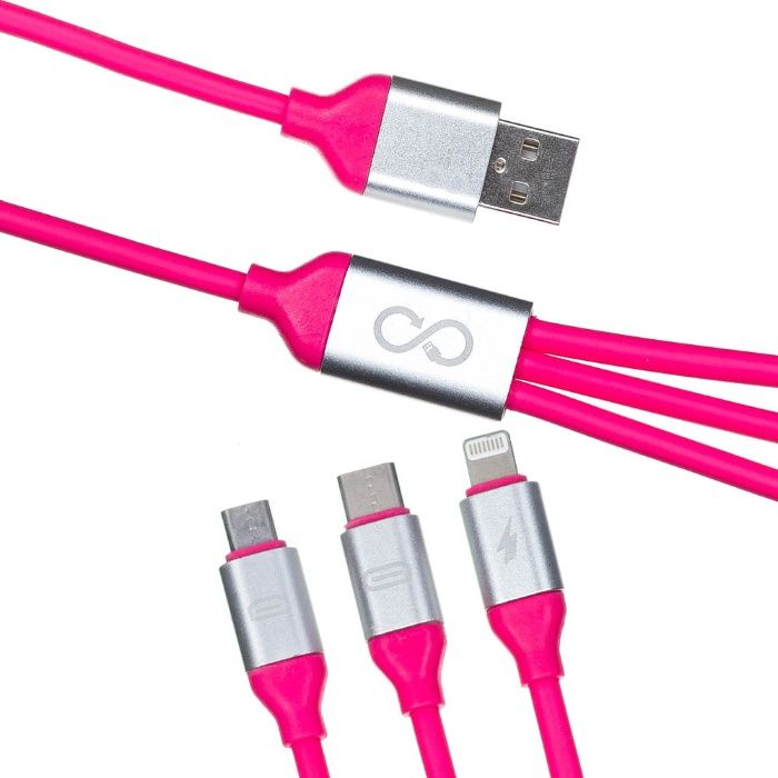 Cablu incarcare 3 in 1 - Trinity Lightning, Micro-USB si USB Type-C