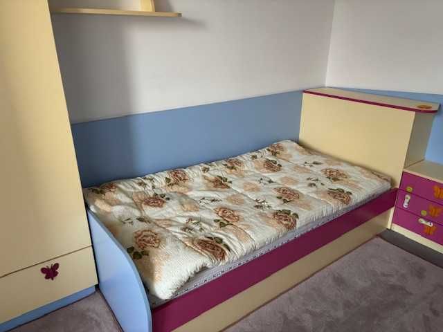 Комплект детско легло, гардероб, ракла и шкафче