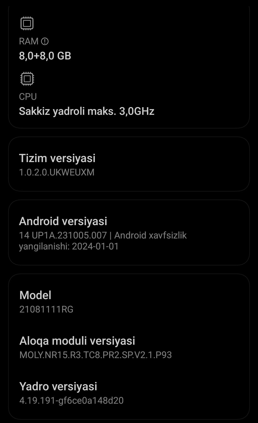 Xiaomi mi 11t 8+8/128 gb kamera 108 mp