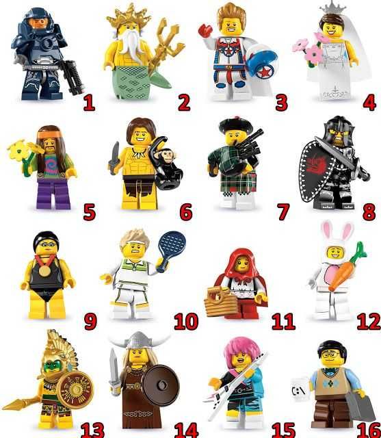 Лего минифигурки серия 1-11 Lego minifigures series