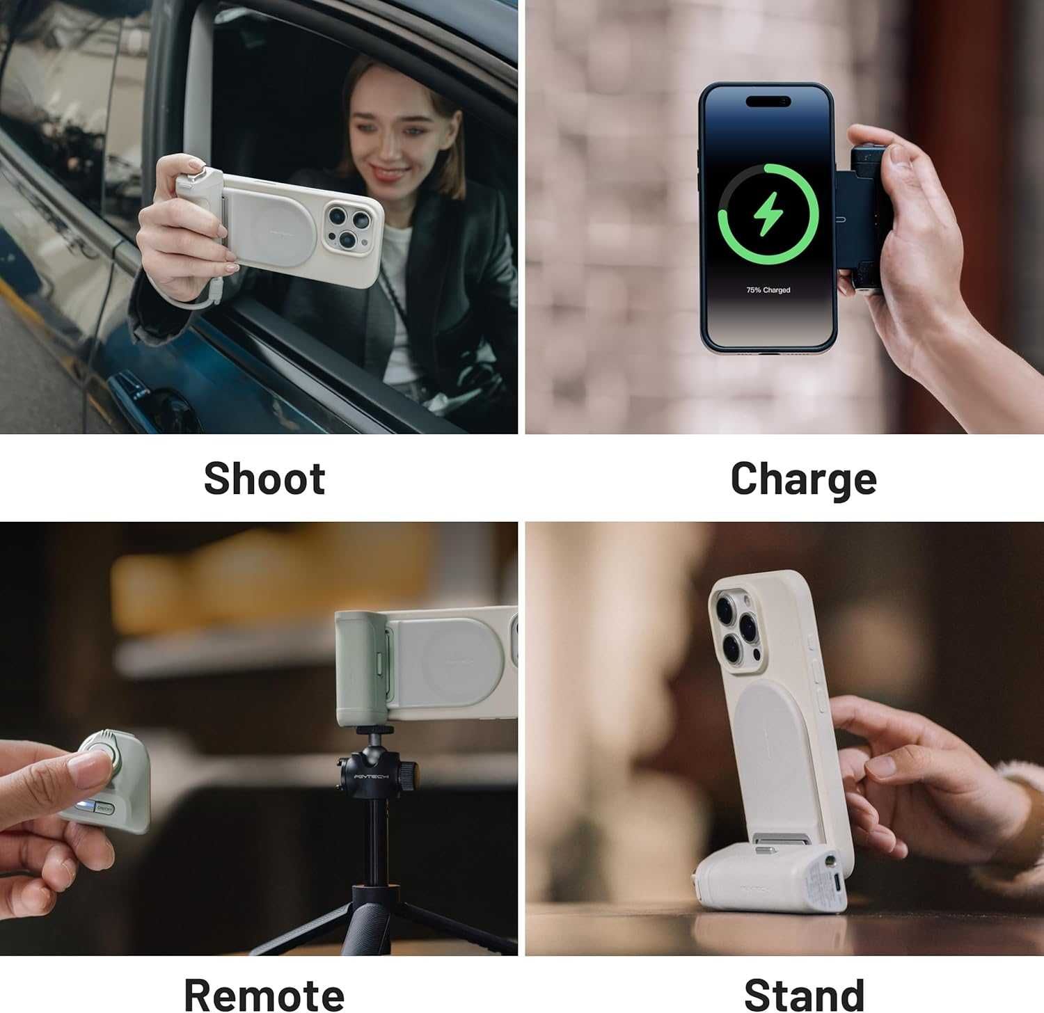 PGYTECH MagCam Grip за iPhone с Bluetooth дистанционно и Powerbank