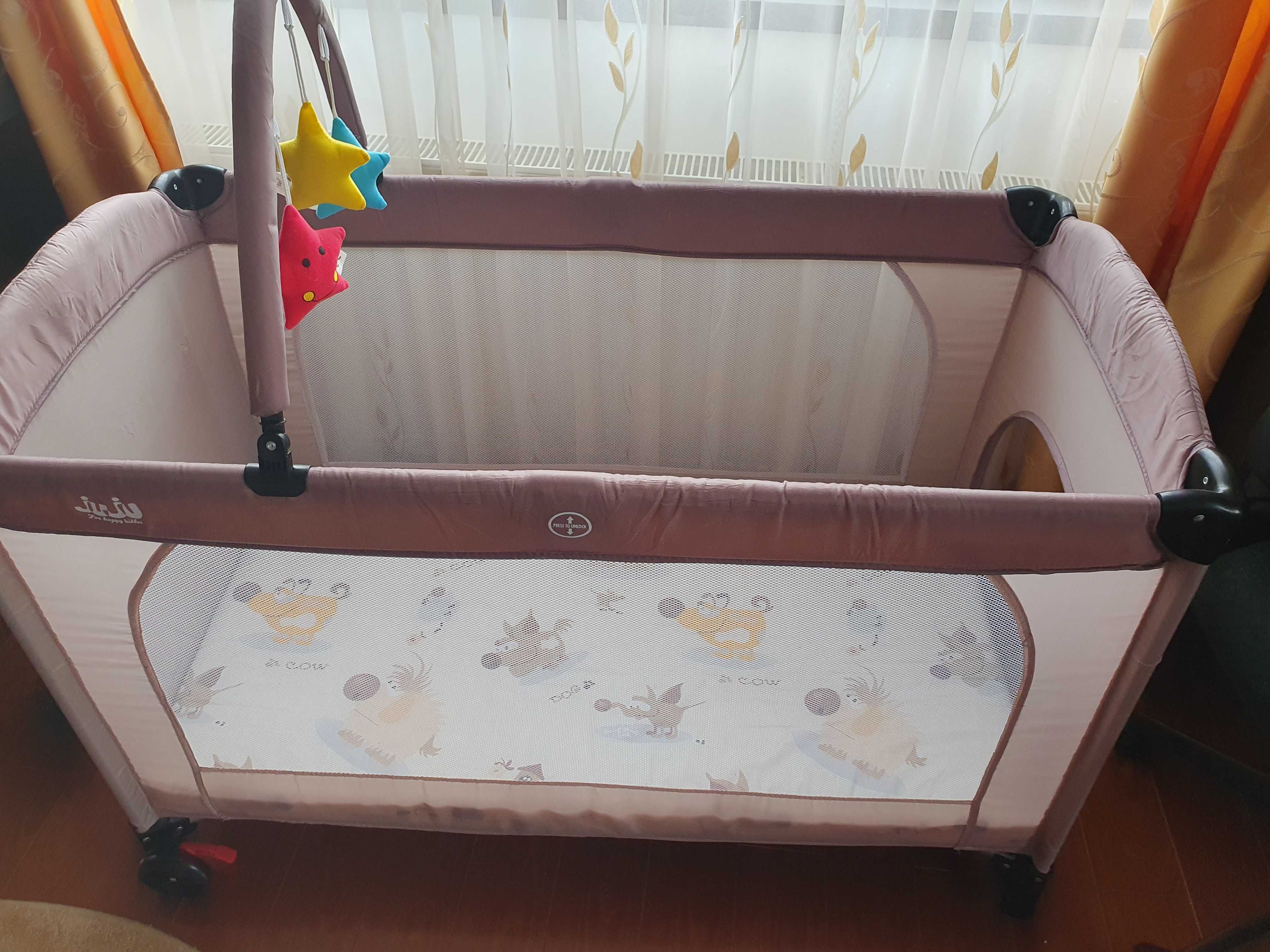 Patut Juju +saltea fibra cocos MyKids Economy 120×60 cm