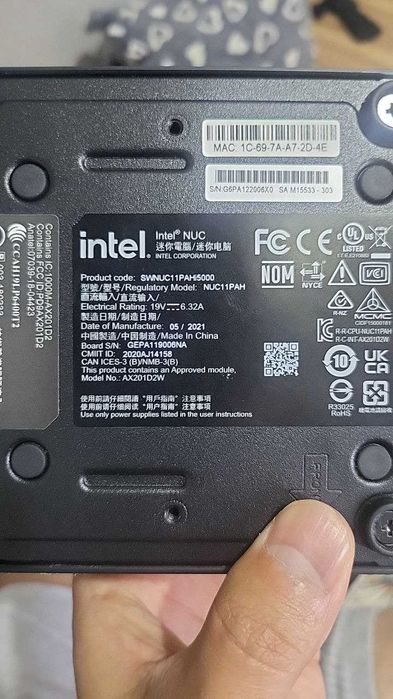 intel NUC11PAH 11th Gen intel Core i5 1135G7 NUC11PAHi5 MiniPC (новый)