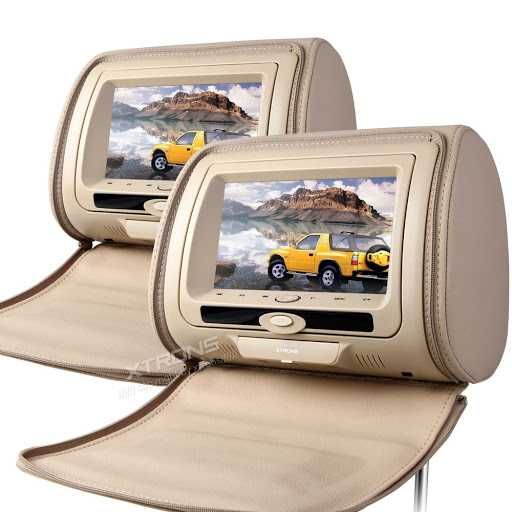 Подглавници за кола DVD 2 БРОЯ 7 инча с дигитален HD LED Монитор с цип