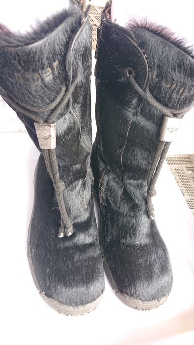 Ghete/cizme Bumper 37 piele naturală și blană de ponei pentru iarnă