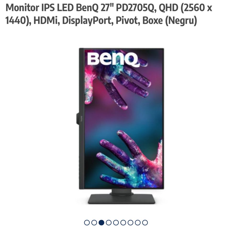 Ca NOU - Monitor IPS LED BenQ 27" PD2705Q, QHD (2560 x 1440)