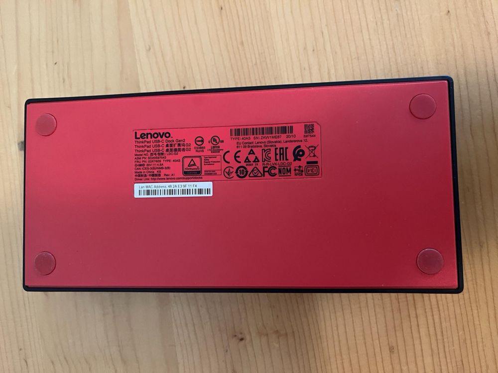 Lenovo ThinkPad USB-C Dock Gen2 40AS БЕЗ зарядно