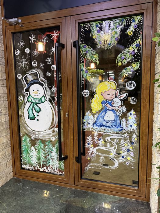 Новогодняя роспись витрин!