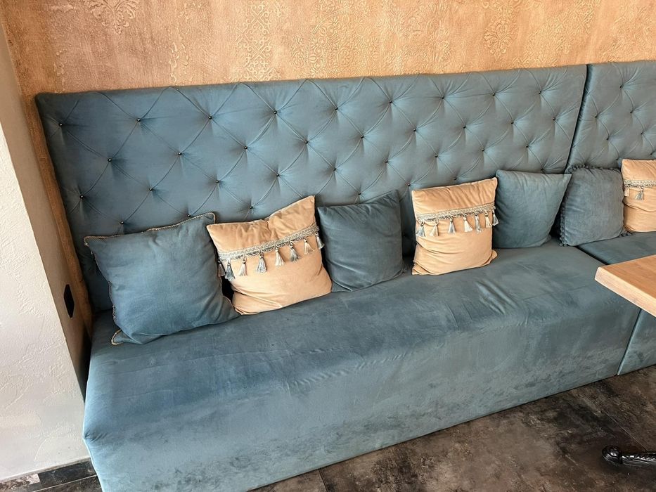 Сепаре дамаска кадифе цвят тюркоаз