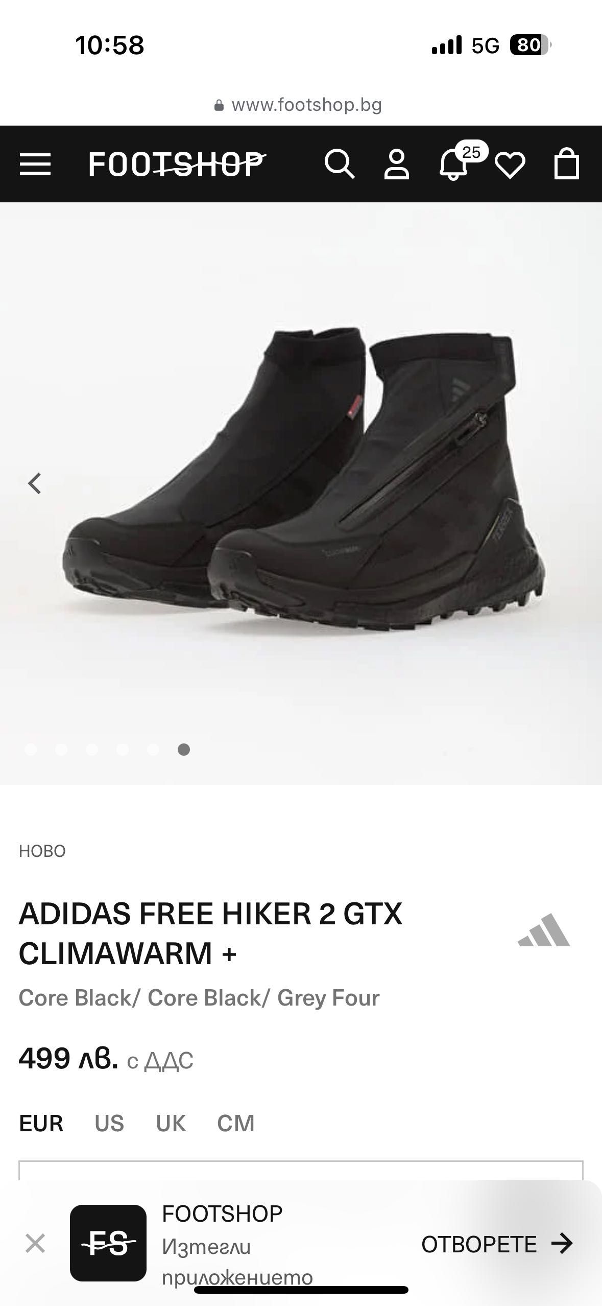 Adidas free hiker cold rdy