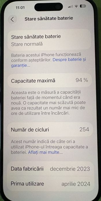 Iphone 15 in stare impecabila 256Gb