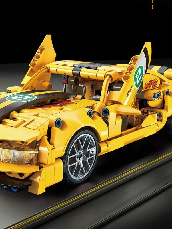 Masina TIP lego pull-back Mustang Bumblebee 1:18 (24cm) "42138"