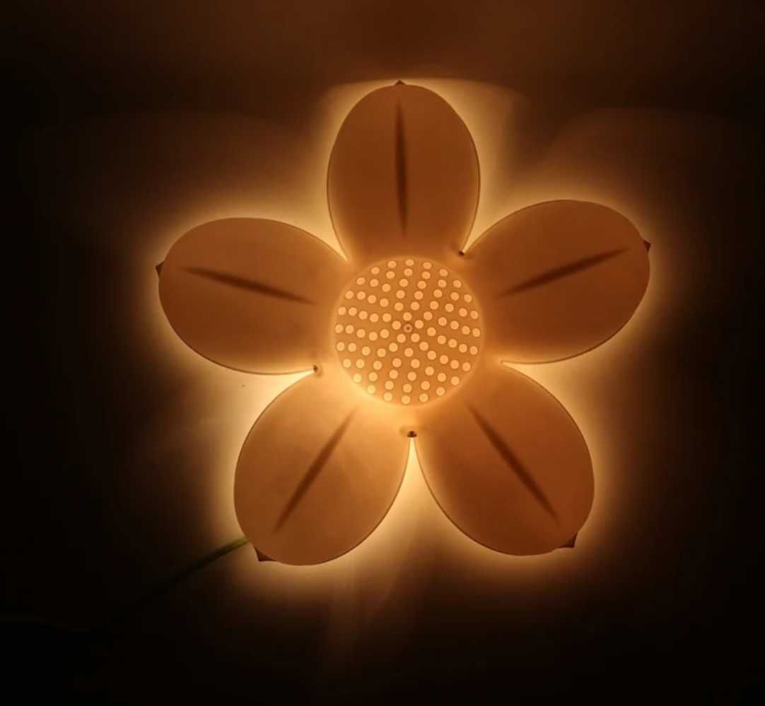 Aplică LED IKEA, floare alba