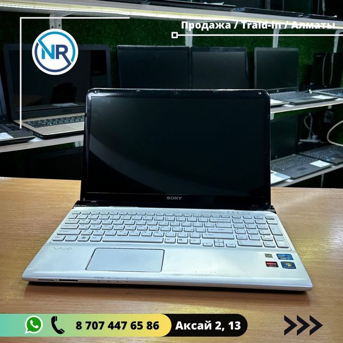 Ноутбук Sony Vaio для офиса шустрый  Core i3/8Gb SSD 128Gb+1тб